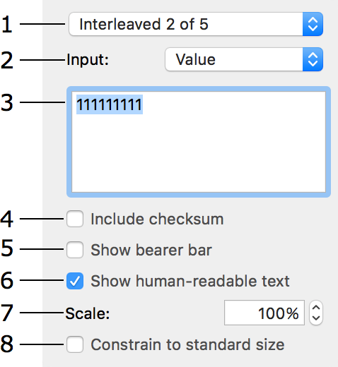 Barcode properties